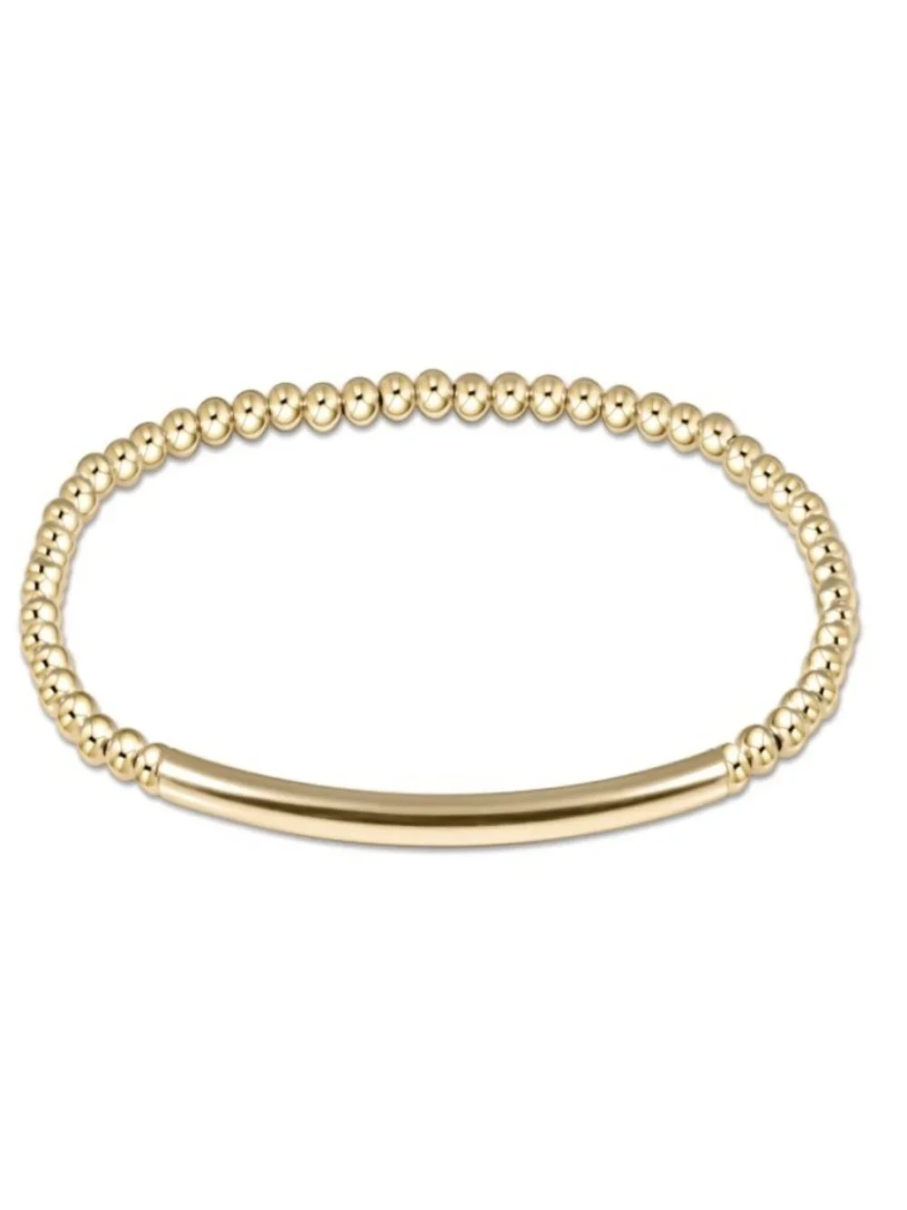 New NWT Enewton 14kt Gold-filled Bliss Smooth Bar 3mm Beads Stacked Bracelet